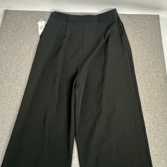 NEW! And NOW THIS Women High Rise Pants‎ Wide Leg Black $49 Trendy Large - Picture 11 of 12